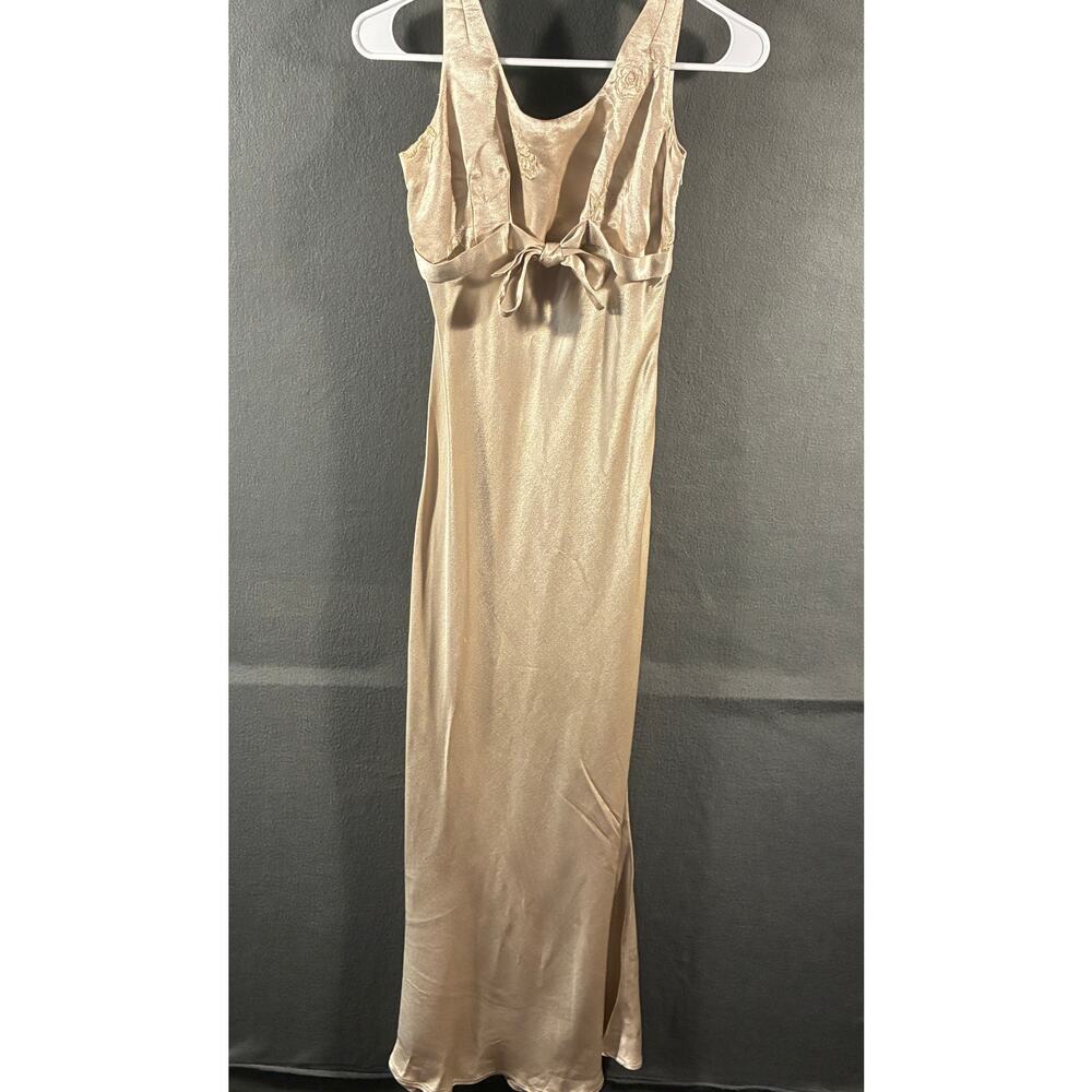 y2k rampage women babydoll maxi dress 5 regency empire coquette champagne roses‎